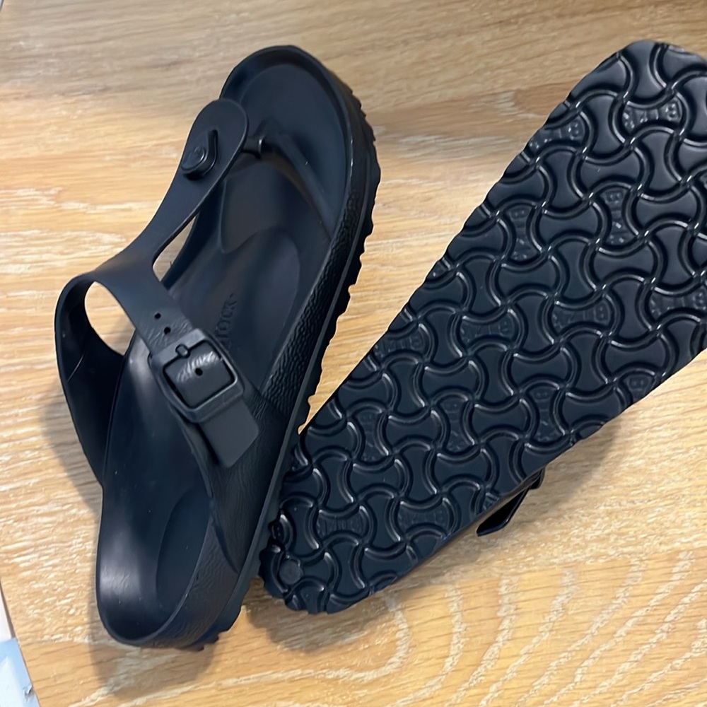 Birkenstock EVA Gizeh Thong Sandals in Black size W9 /M7 NWOB - Picture 9 of 12